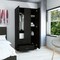 Tuhome Austral 3 Door Armoire with Drawers, Shelves, and Hanging Rod, Black CLW3932 - alternate 3
